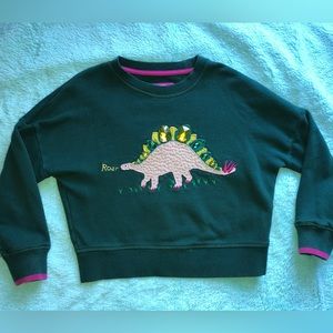 Mini Boden dinosaur appliqué sweatshirt